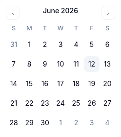 Calendar preview