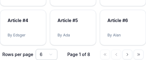 Data Pagination preview