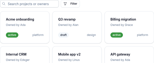 Filters preview